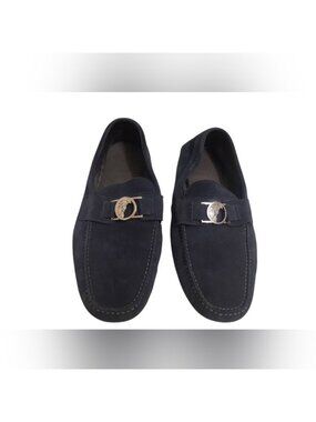 Versace Collection Men's Medusa Suede Leather Driving Shoes Loafer Size: EU 43